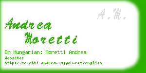 andrea moretti business card